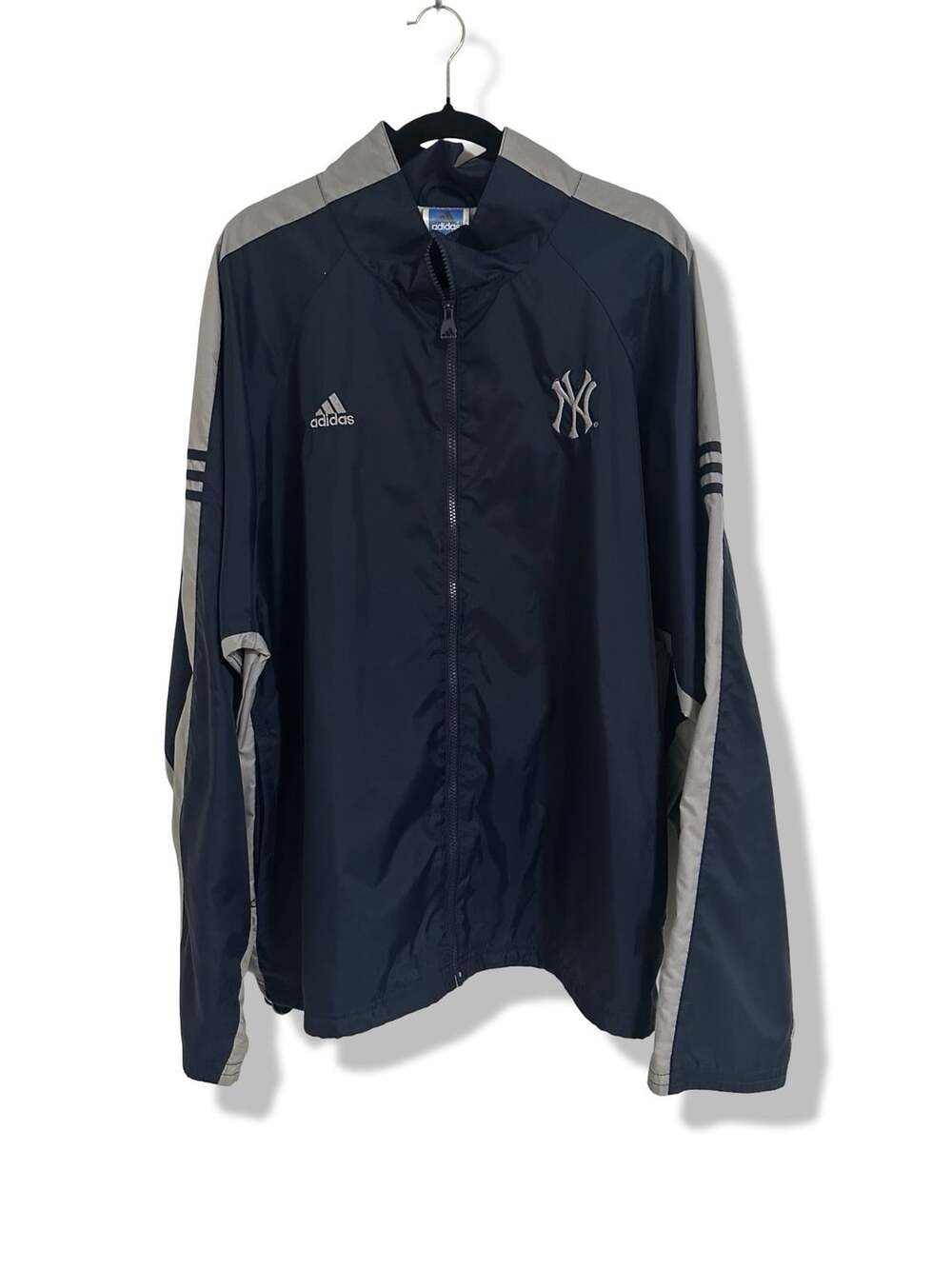 Adidas New York Yankees Jacket Size XL Navy Blue Windbreaker